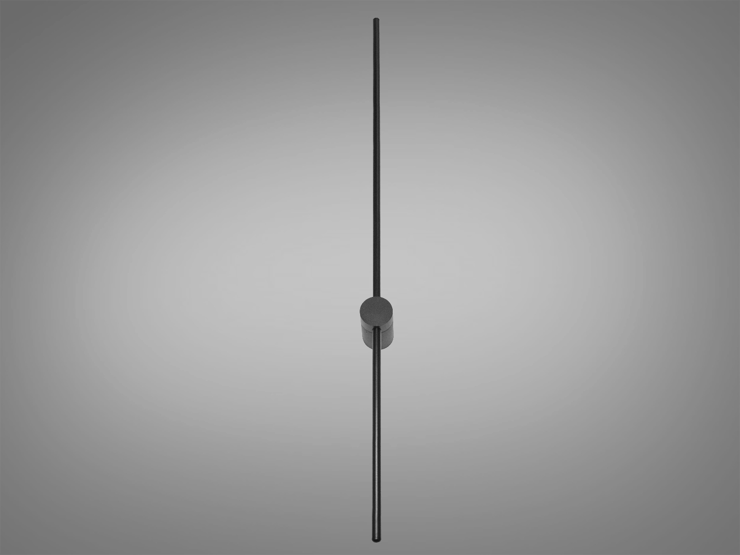 Лінійний світлодіодний світильник-бра для зали, колір чорний, 16W