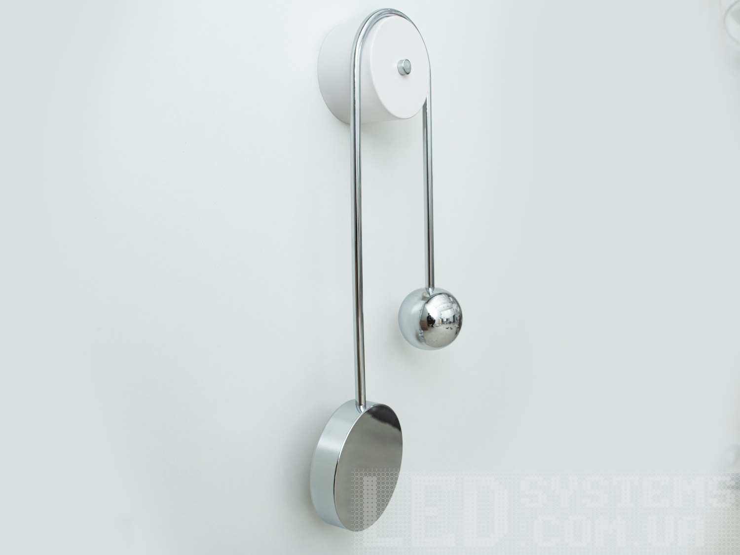 Настінний сучасний світлодіодний світильник, колір хром, 30W