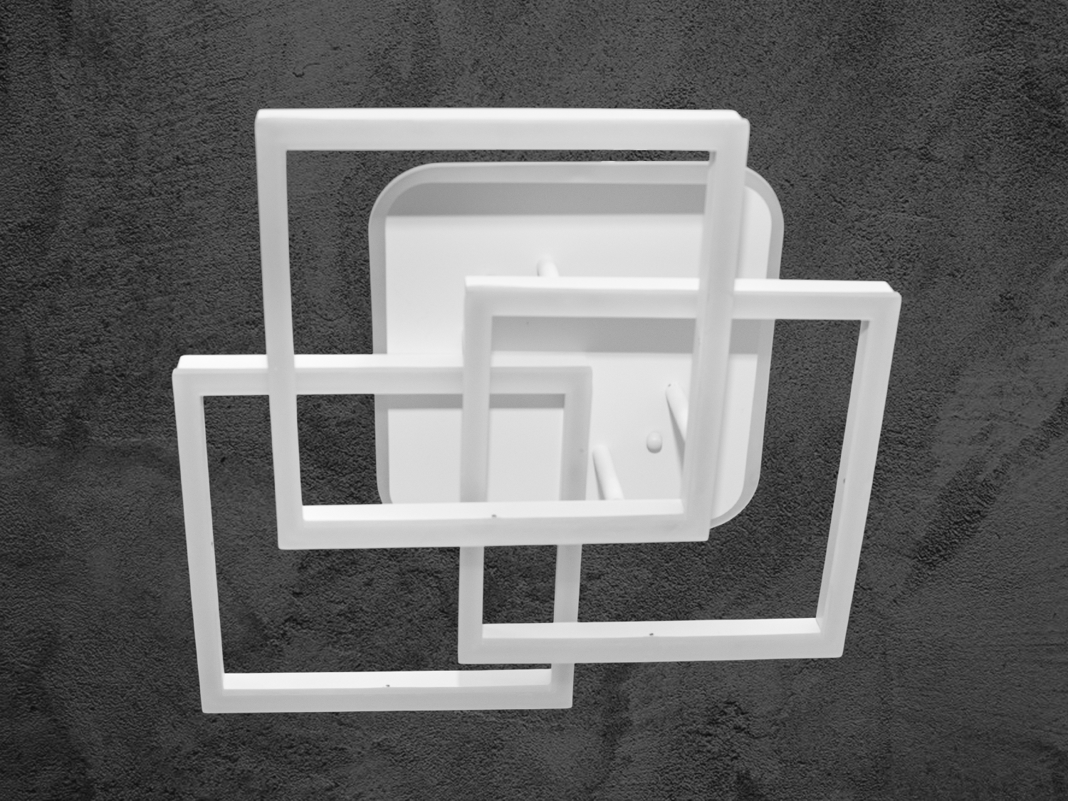 Сучасна LED-люстра для залу з пультом, колір білий, 135W на 19м2