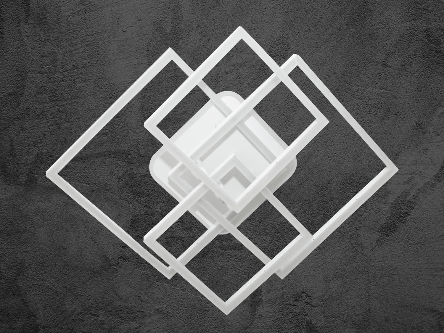 Сучасна LED-люстра для залу з пультом, колір білий, 135W на 19м2