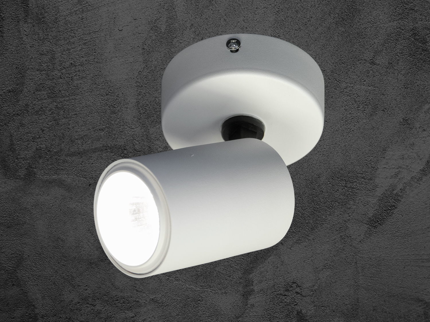 Білий циліндричний точковий світильник, ідеально підходить для сучасних інтер′єрів.