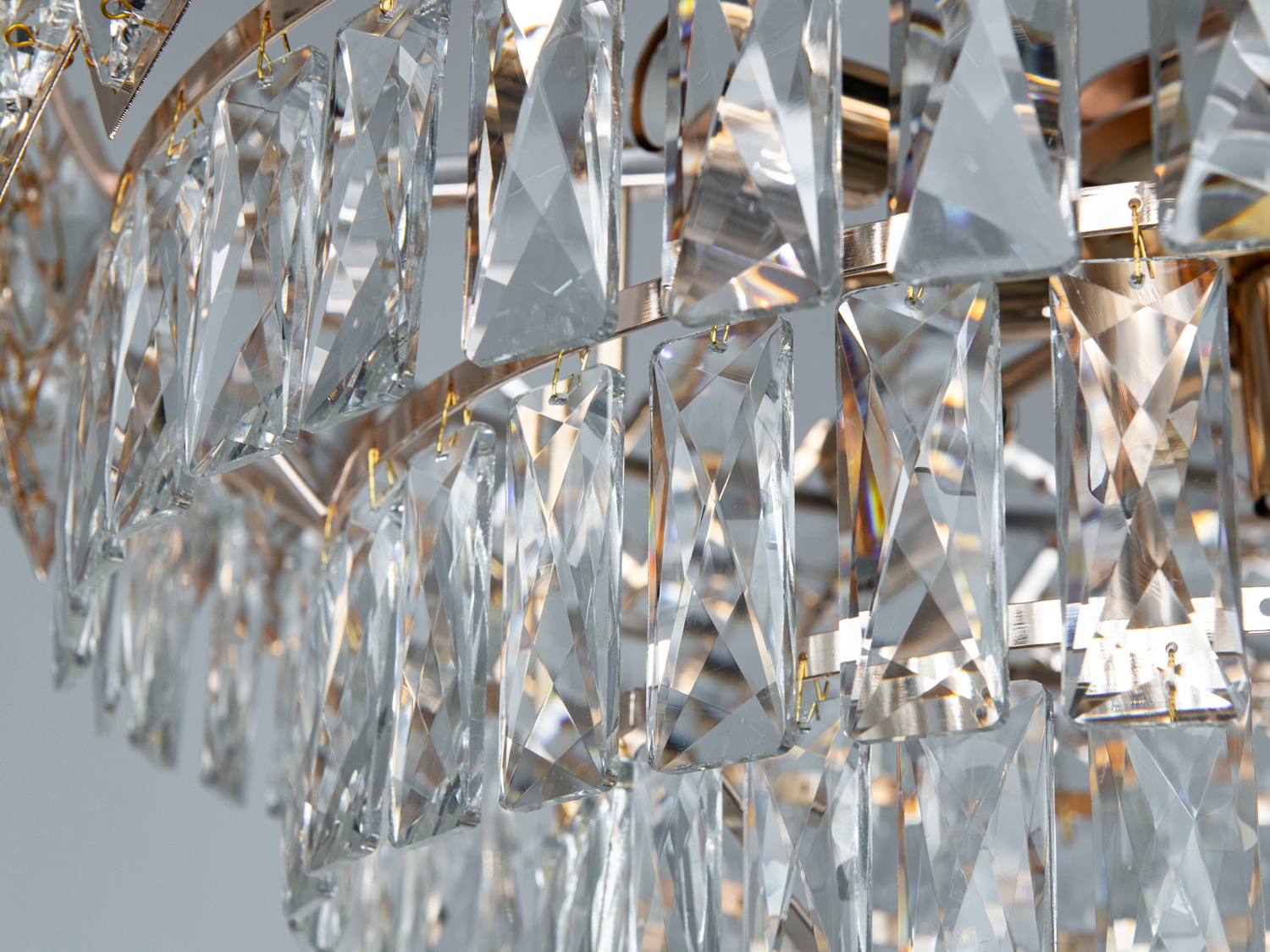 Люстра хрустальна Diasha класика золото 11 ламп для кімнат до 20 м²