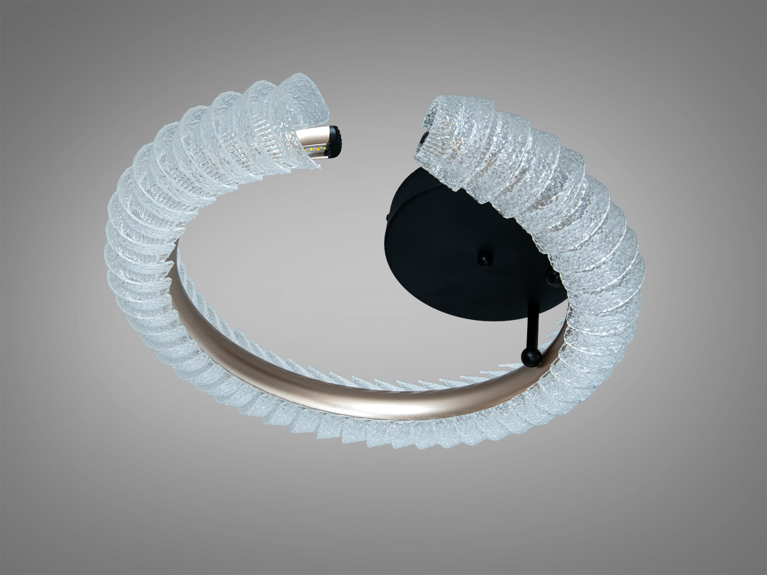 Стельова LED люстра півкільце шампань 50 Вт