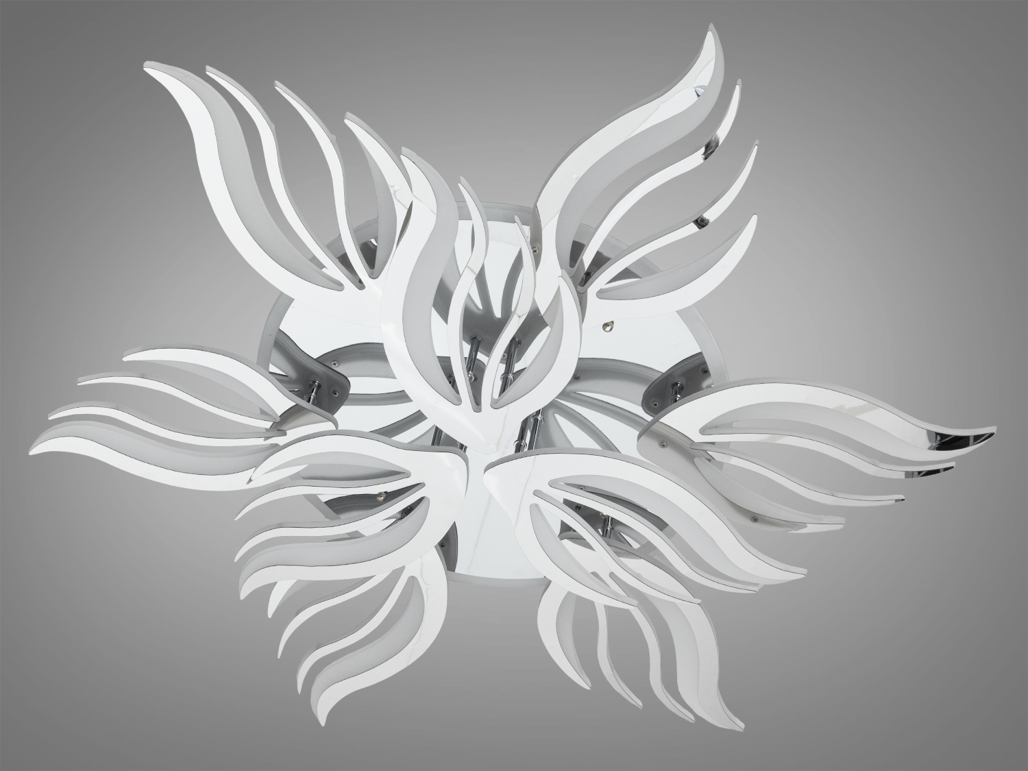 Потолкова LED люстра Diasha 2527-6+3HR-LS хром 150 Вт для 25 м2