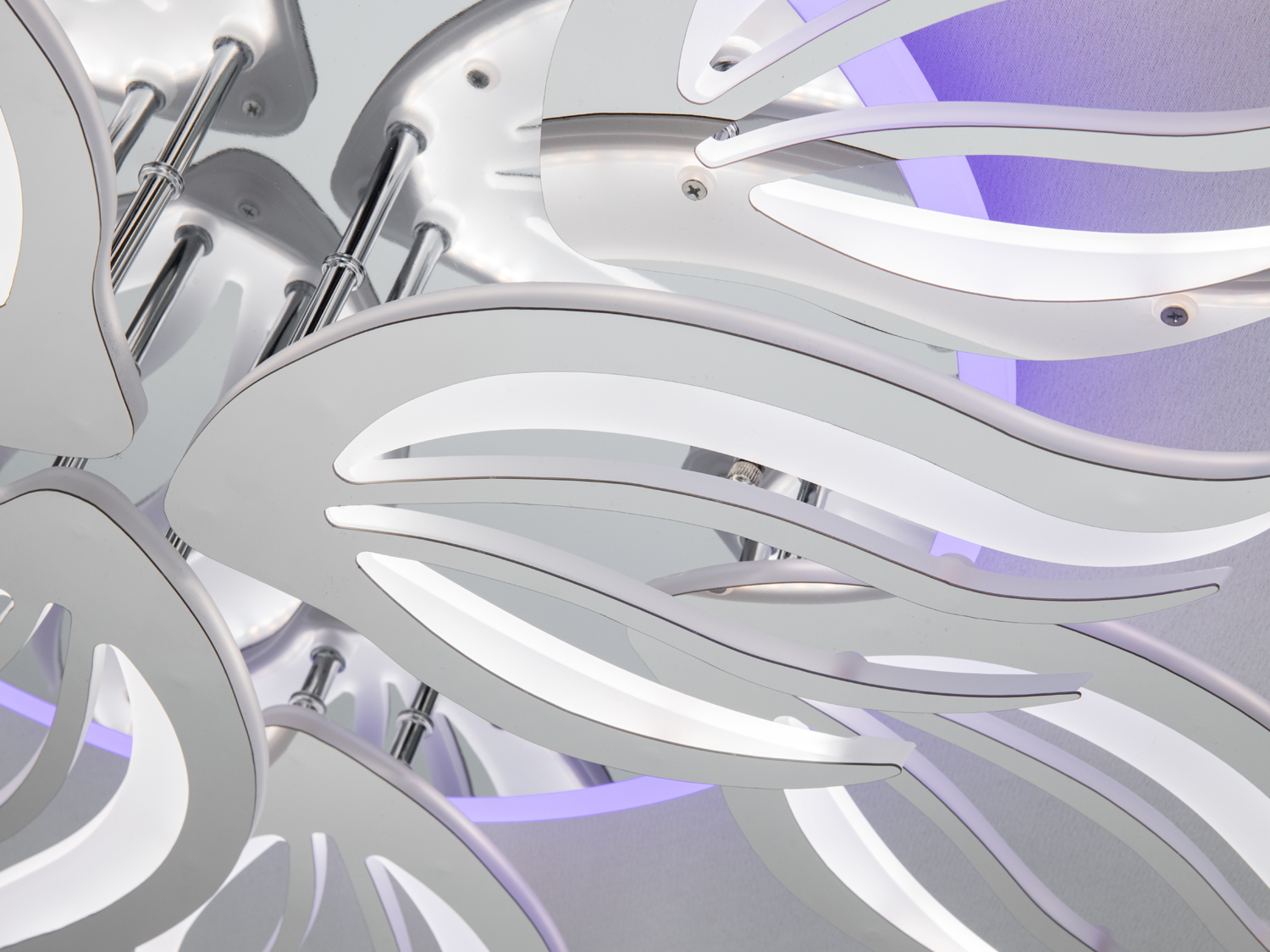 Потолкова LED люстра Diasha 2527-6+3HR-LS хром 150 Вт для 25 м2