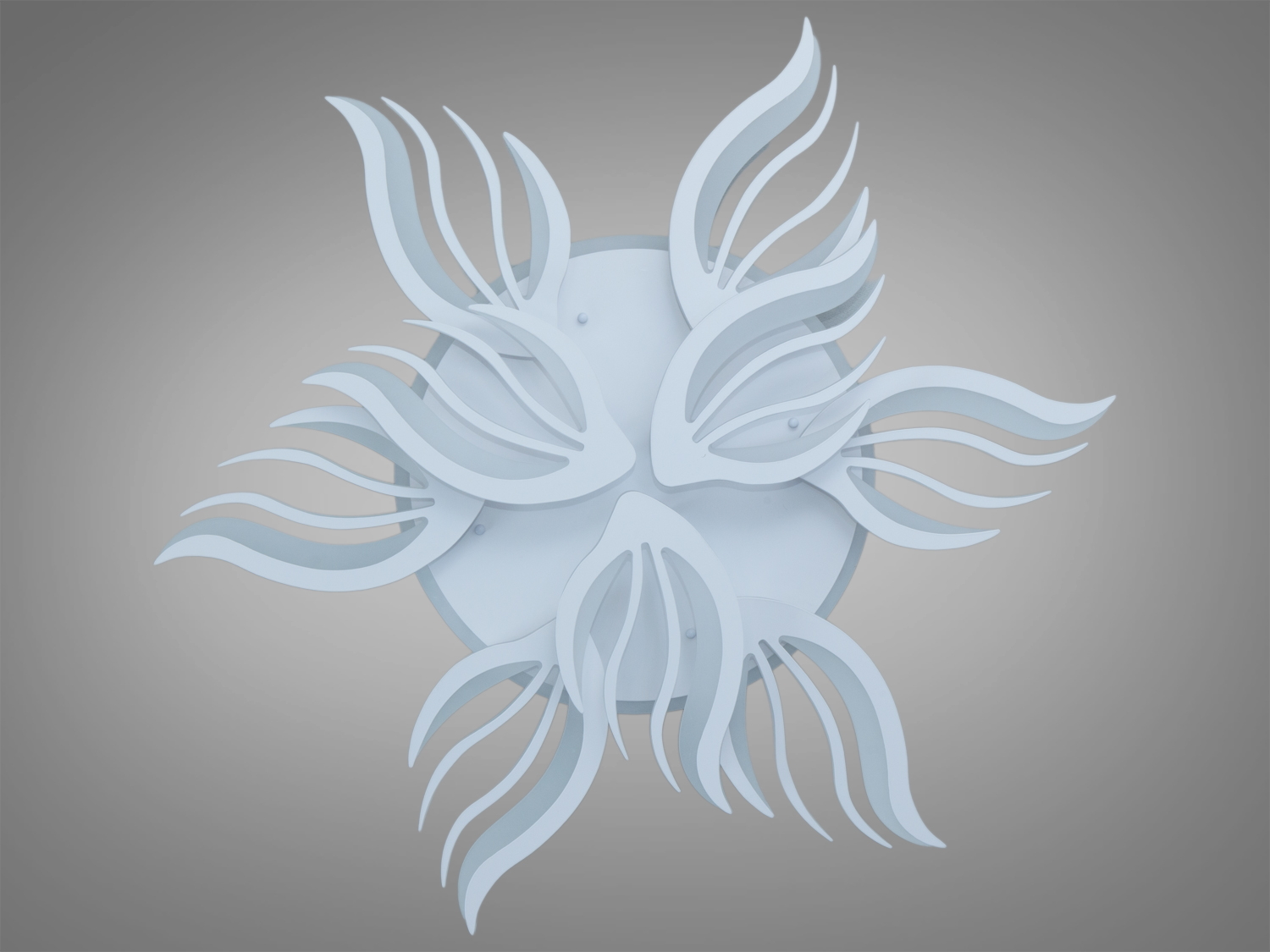 Потолочна LED люстра 2527-6+3WH-LS біла 145 Вт з пультом керування для 25 м²