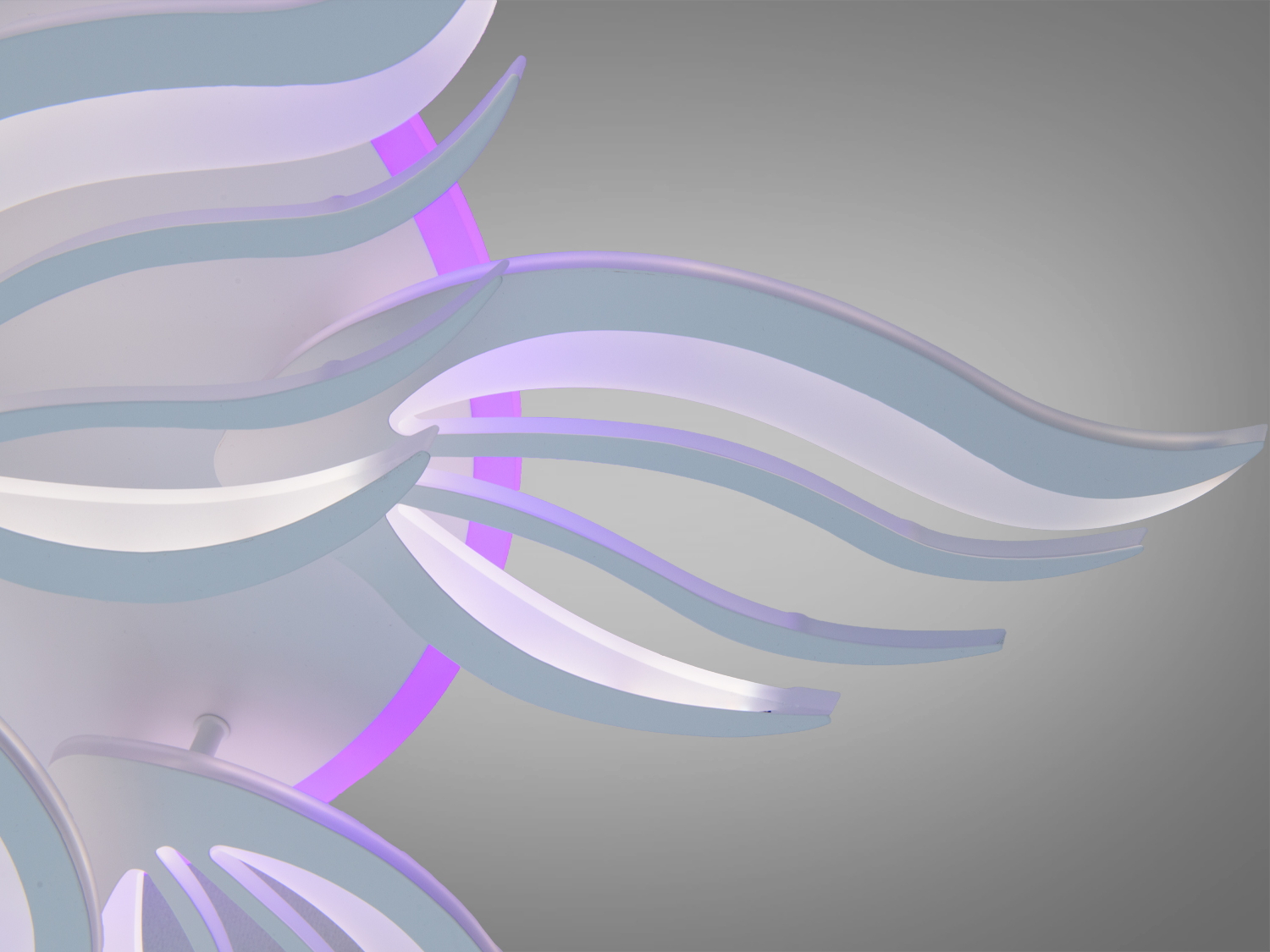 Потолочна LED люстра 2527-6+3WH-LS біла 145 Вт з пультом керування для 25 м²