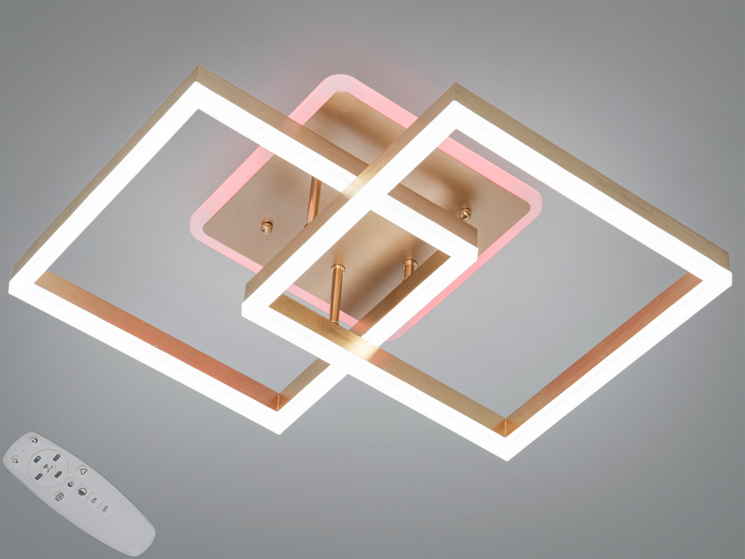 Потолочна Люстра LED Diasha Золото 64Вт 11 Квадратів З Пультом