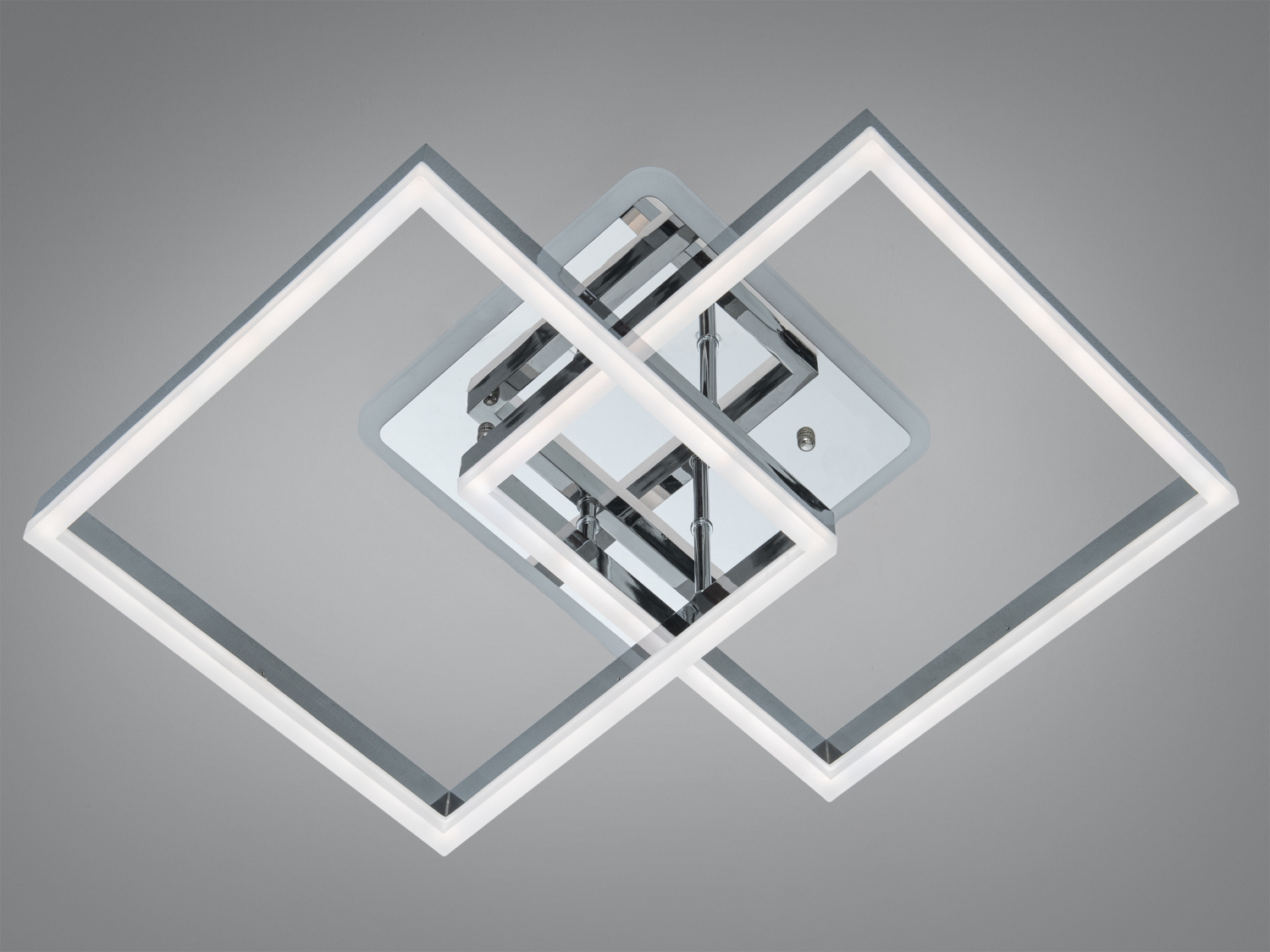 Стельова LED люстра 2546HRDIM хром 64Вт 11 квадратів з пультом