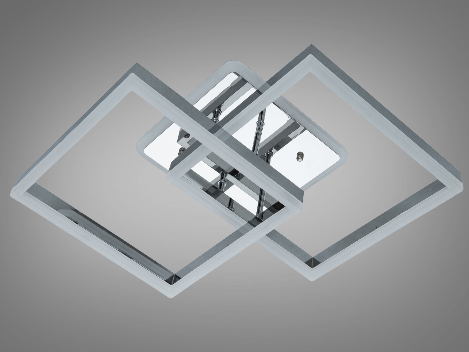 Стельова LED люстра 2546HRDIM хром 64Вт 11 квадратів з пультом