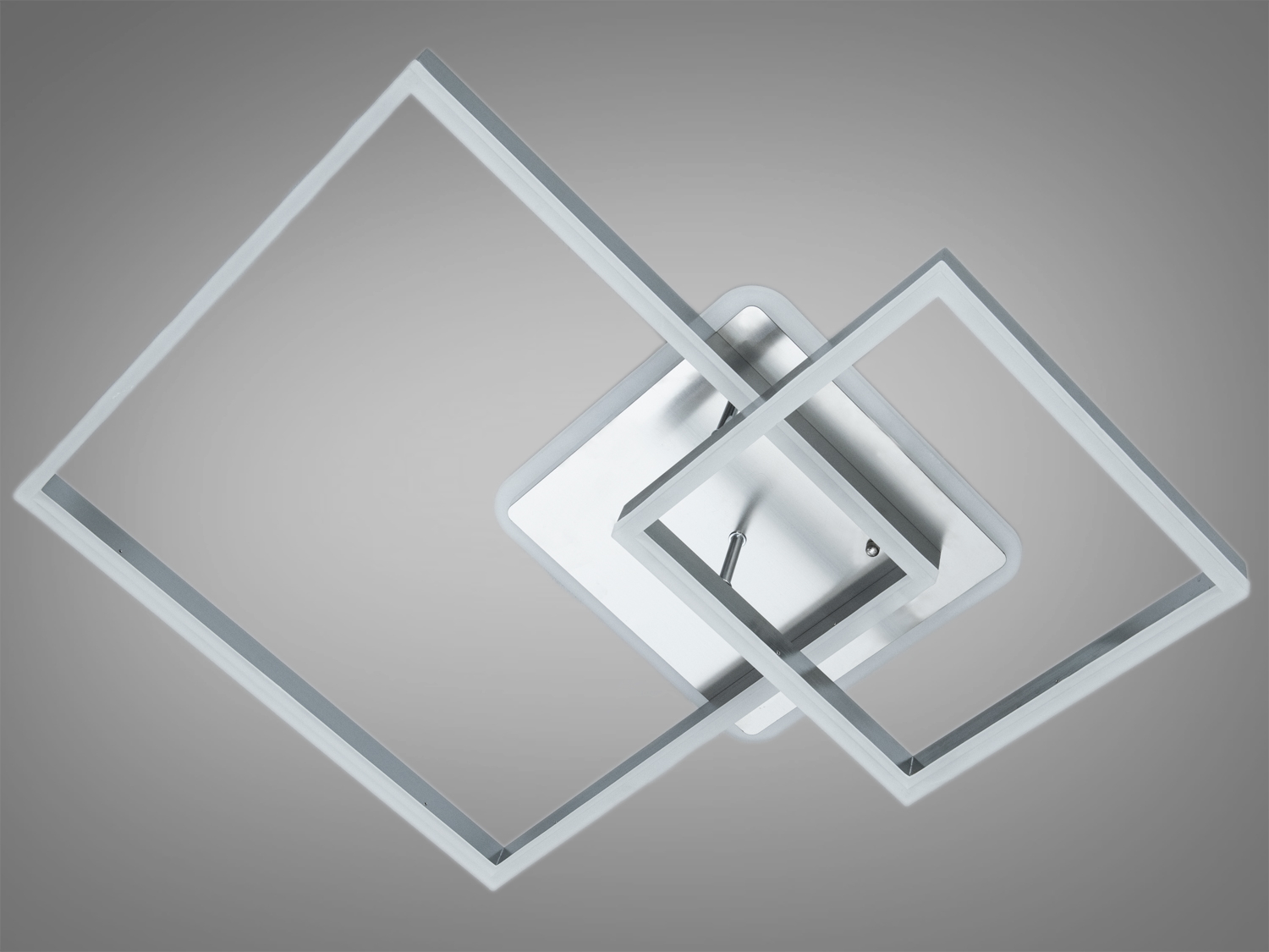 Потолочна LED люстра сучасна матовий хром 84Вт з пультом для 14м²