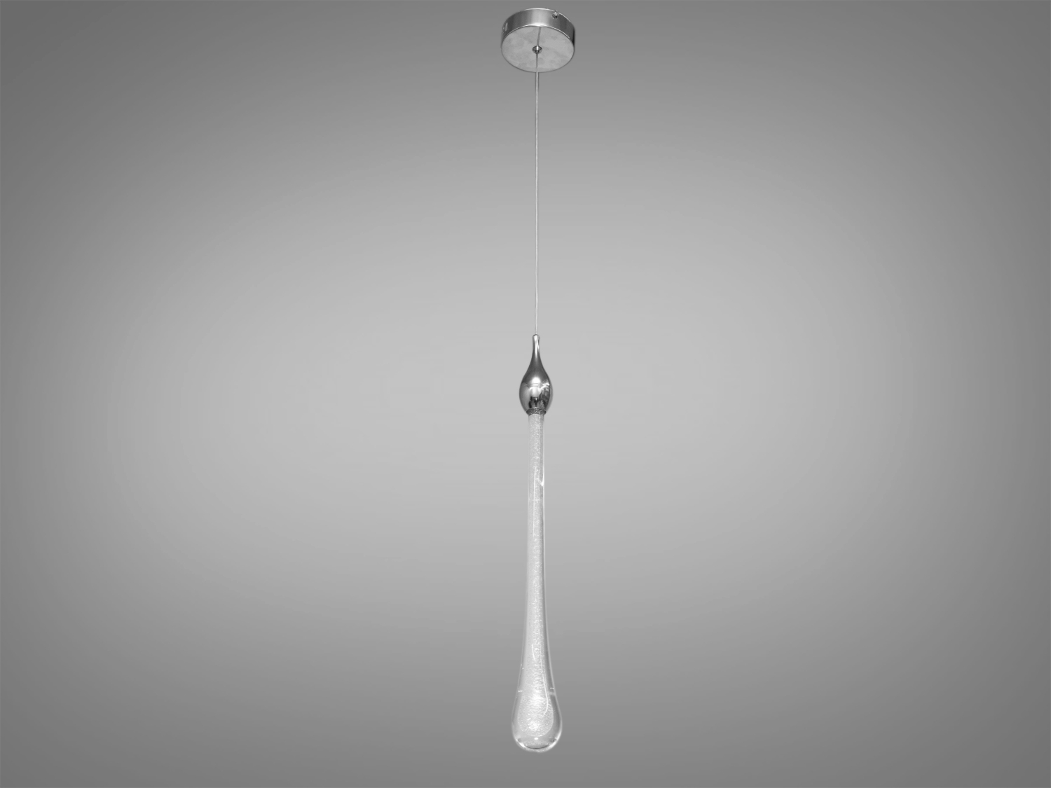 Сучасний LED світильник підвіс у спальню, колір хром, 3W