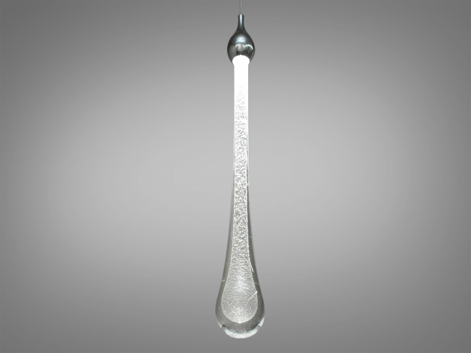 Сучасний LED світильник підвіс у спальню, колір хром, 3W