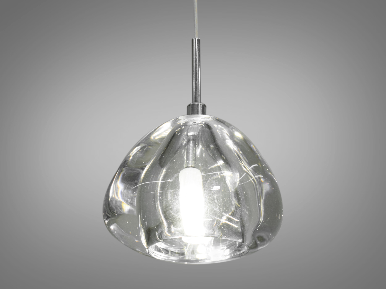 Незвичайний світлодіодний підвіс для підсвічування столів, колір хром