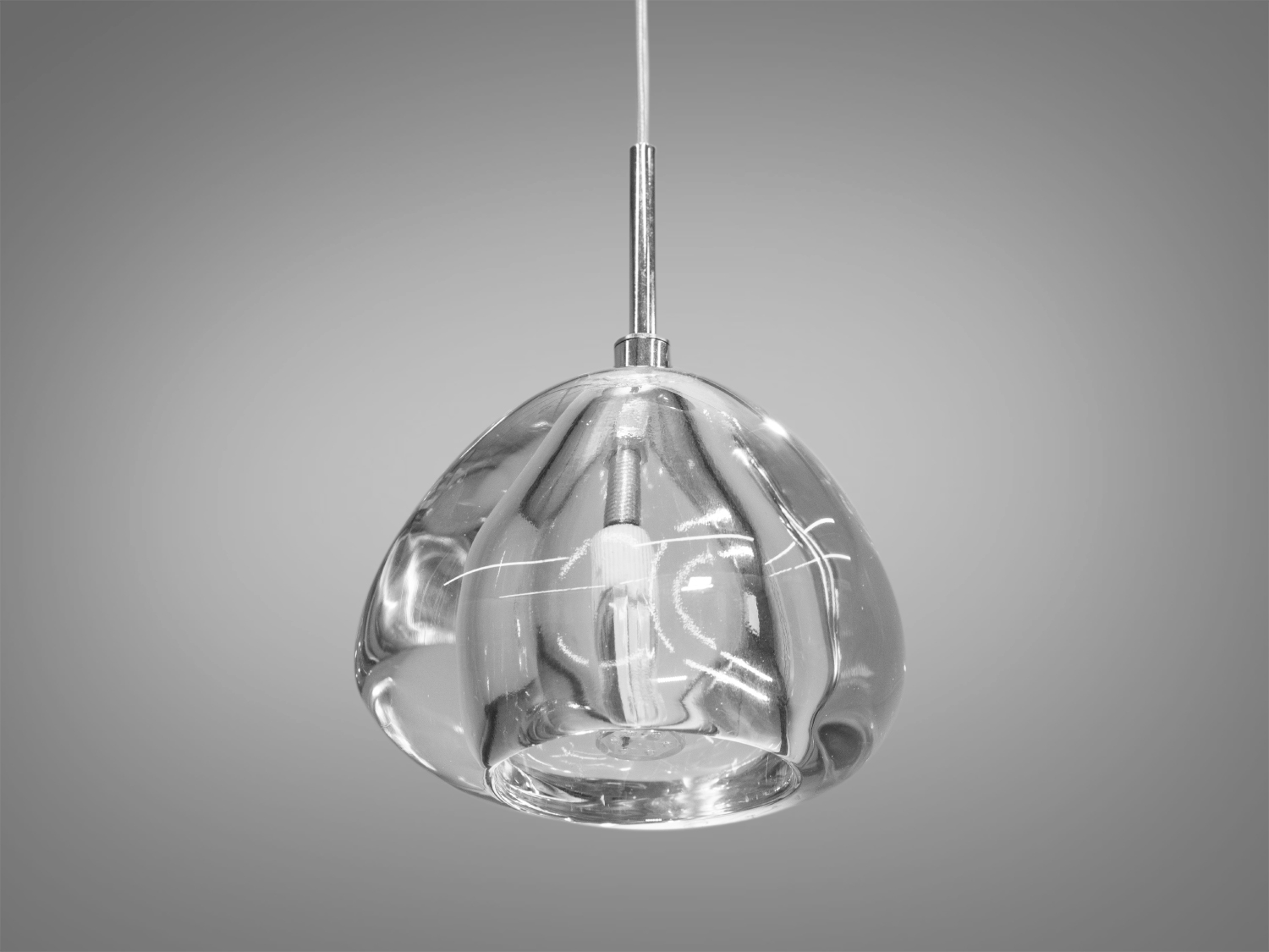 Незвичайний світлодіодний підвіс для підсвічування столів, колір хром