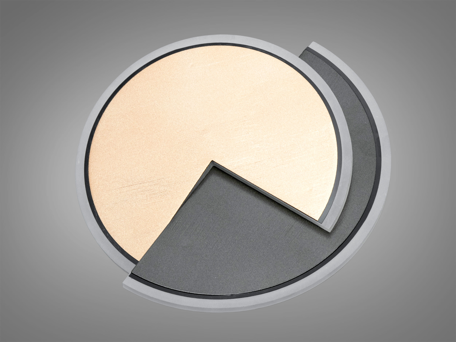 Світлодіодний стельовий світильник 4435 сірий золото геометричний дизайн