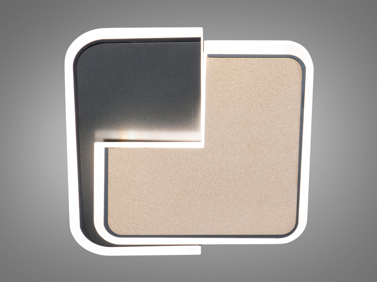 Стельовий світильник квадратної форми з білим контуром, підходить для сучасного інтер’єру.