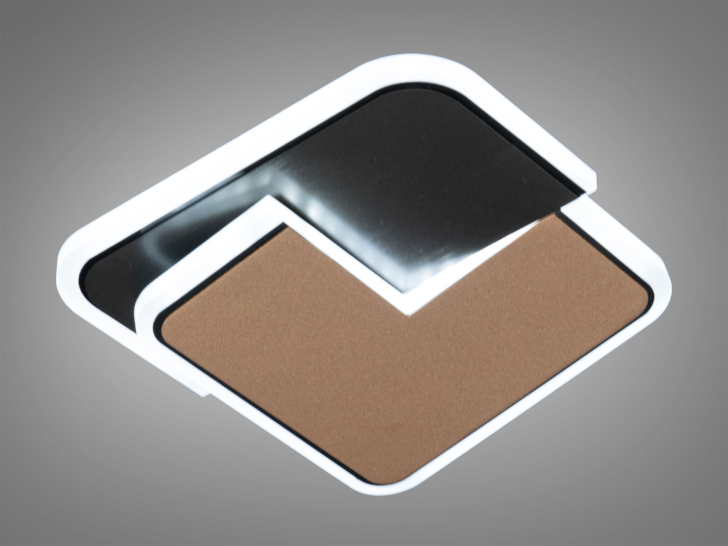 Стельовий світильник у формі ромба з білим контуром, ідеальний для мінімалістичного дизайну.