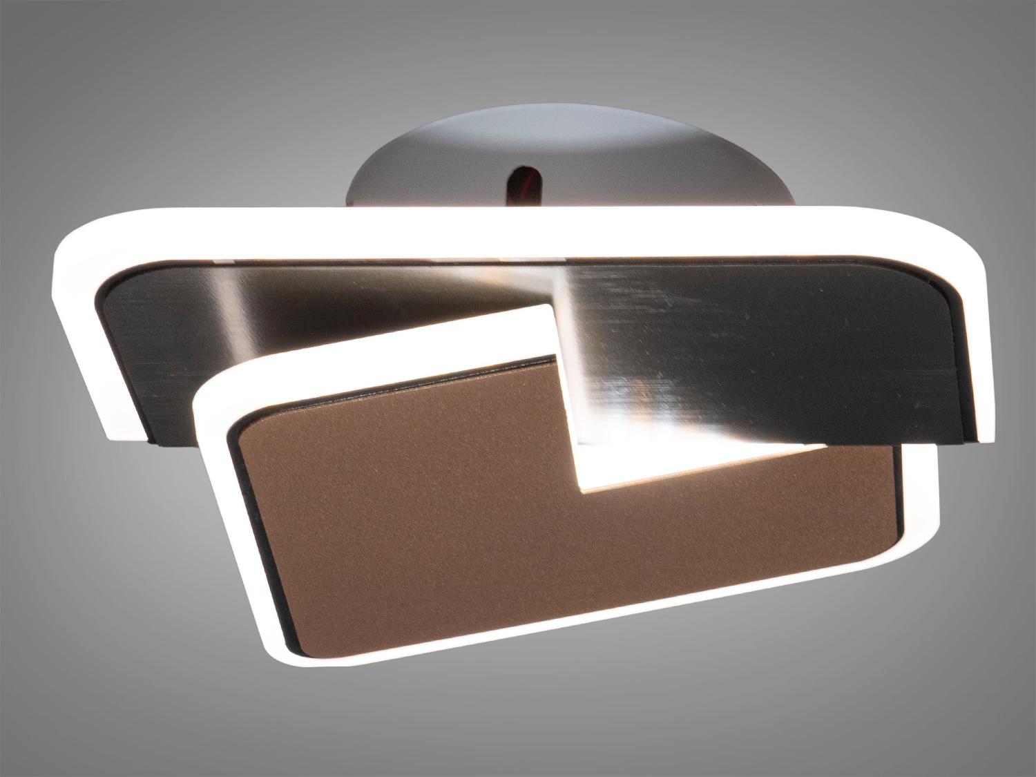 Стельовий світильник з білим контуром, підходить для освітлення вітальні.