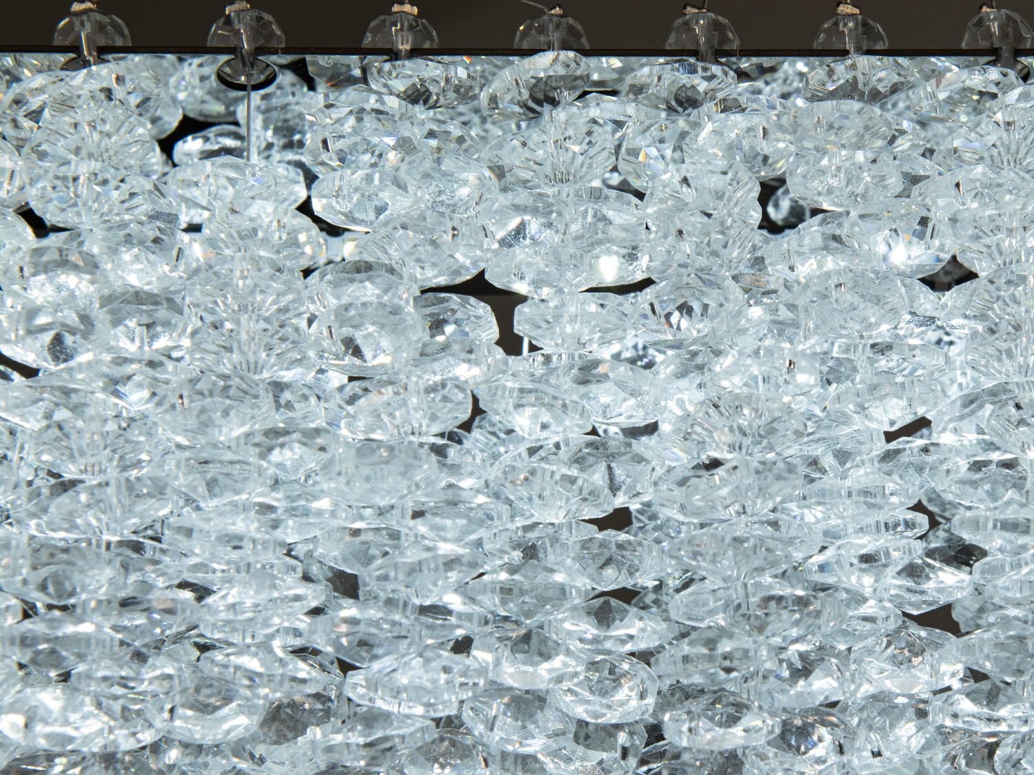 Підвісна кришталева люстра 505-L800x350CH-LS хром сучасний дизайн