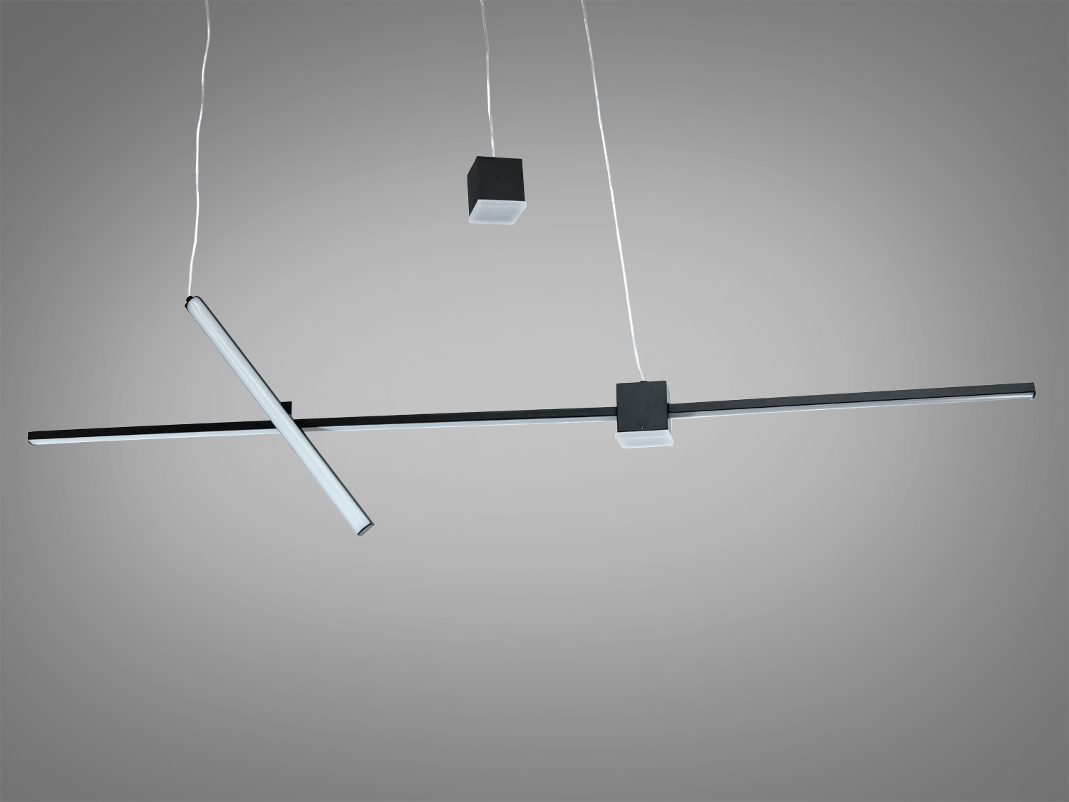 Світлодіодна підвісна люстра Diasha LED 5221A чорна 27 Вт для 5 м²