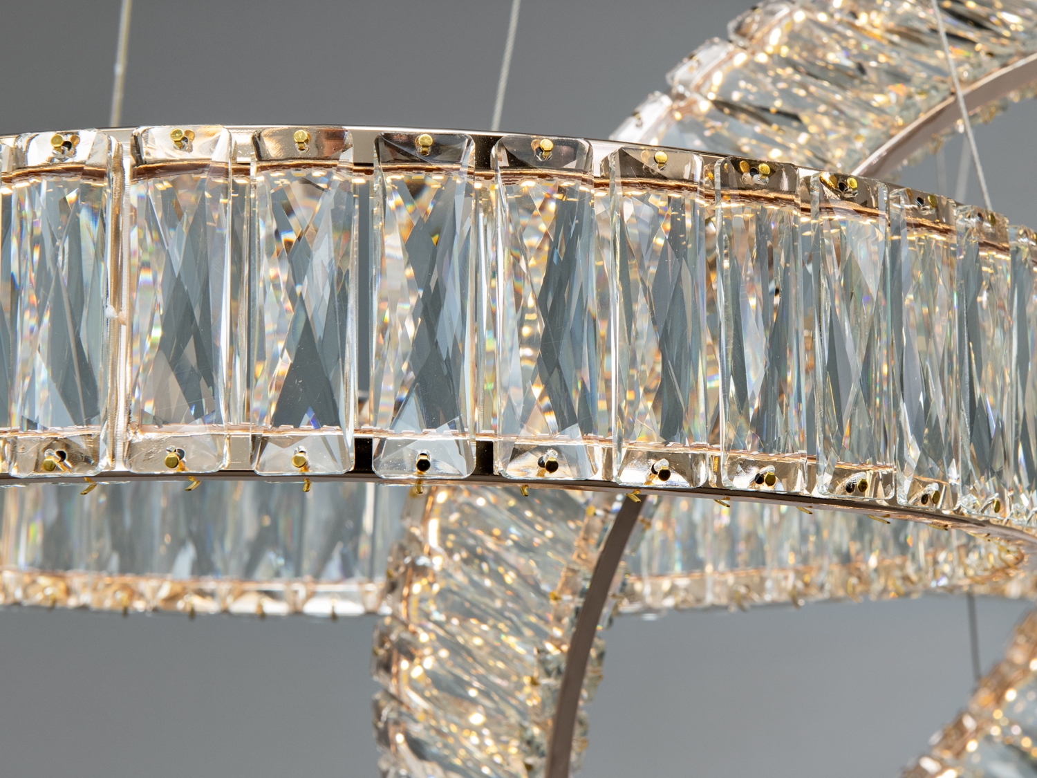 LED підвісна люстра Diasha 523-400x5G-LS золото кристали сучасний дизайн