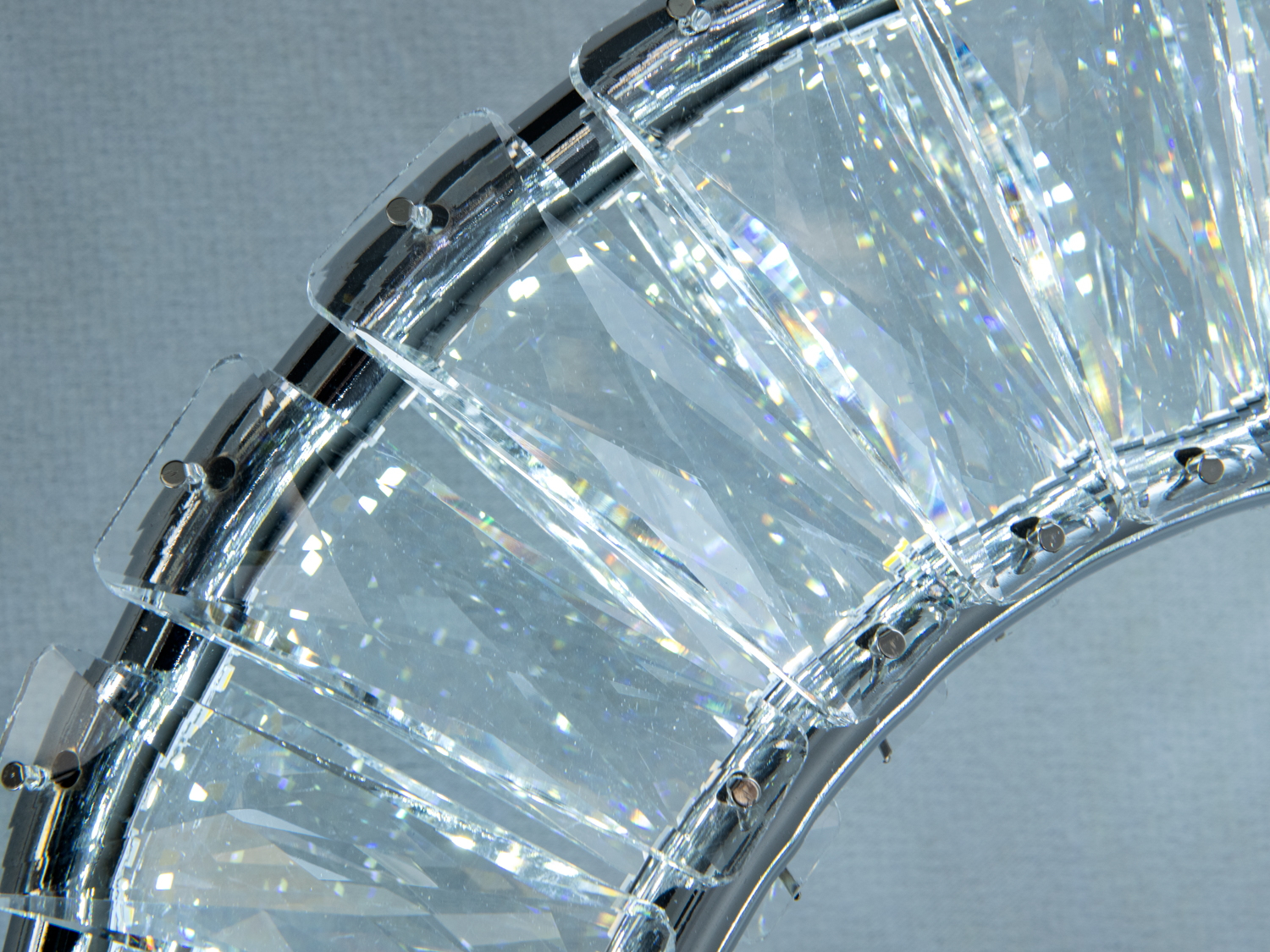 Бра LED 42Вт хром кришталеве сучасне настінне світло