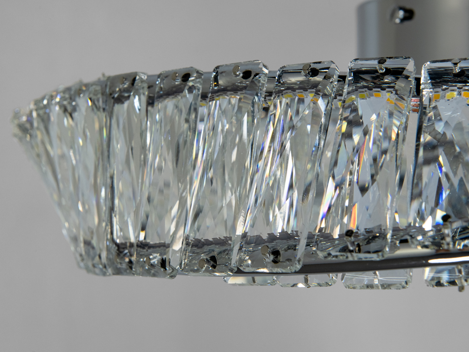 Світлодіодна люстра 562-500CH-LS хром 72Вт кришталь пульт