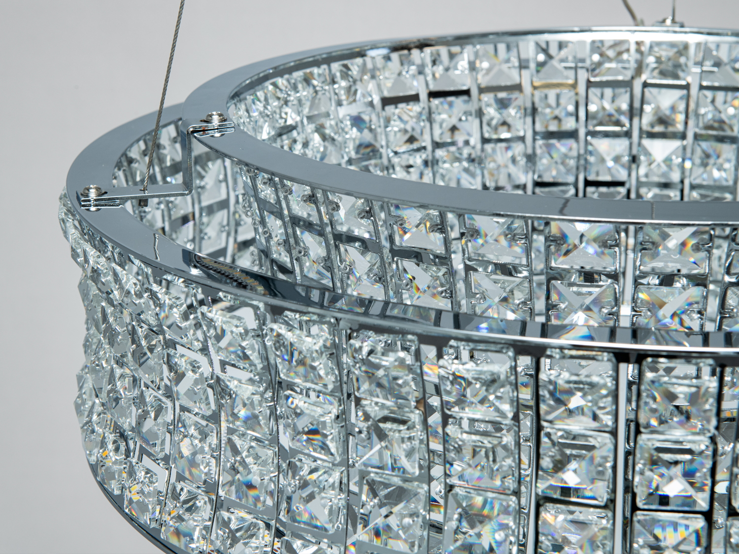 Світлодіодна підвісна люстра LED 572-500CH-LS хром 110Вт з пультом