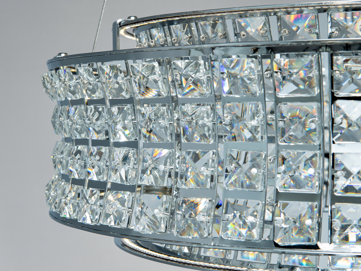 Світлодіодна підвісна люстра LED 572-500CH-LS хром 110Вт з пультом