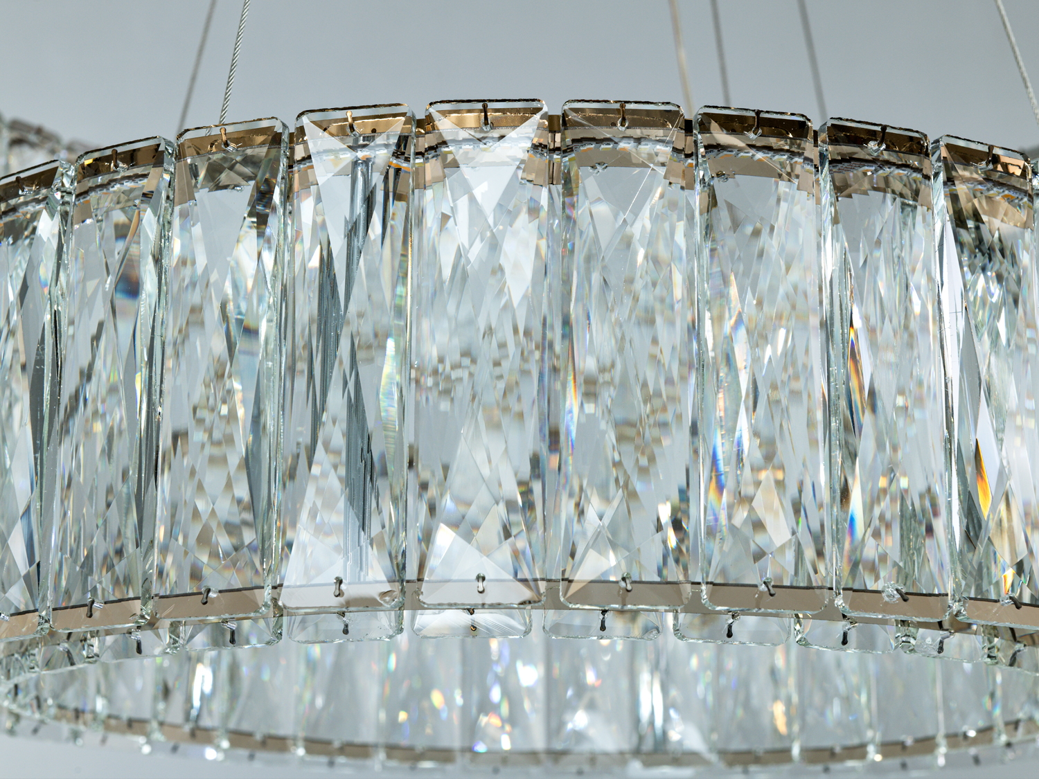 Люстра підвісна кришталева LED Diasha хром 152Вт пульт