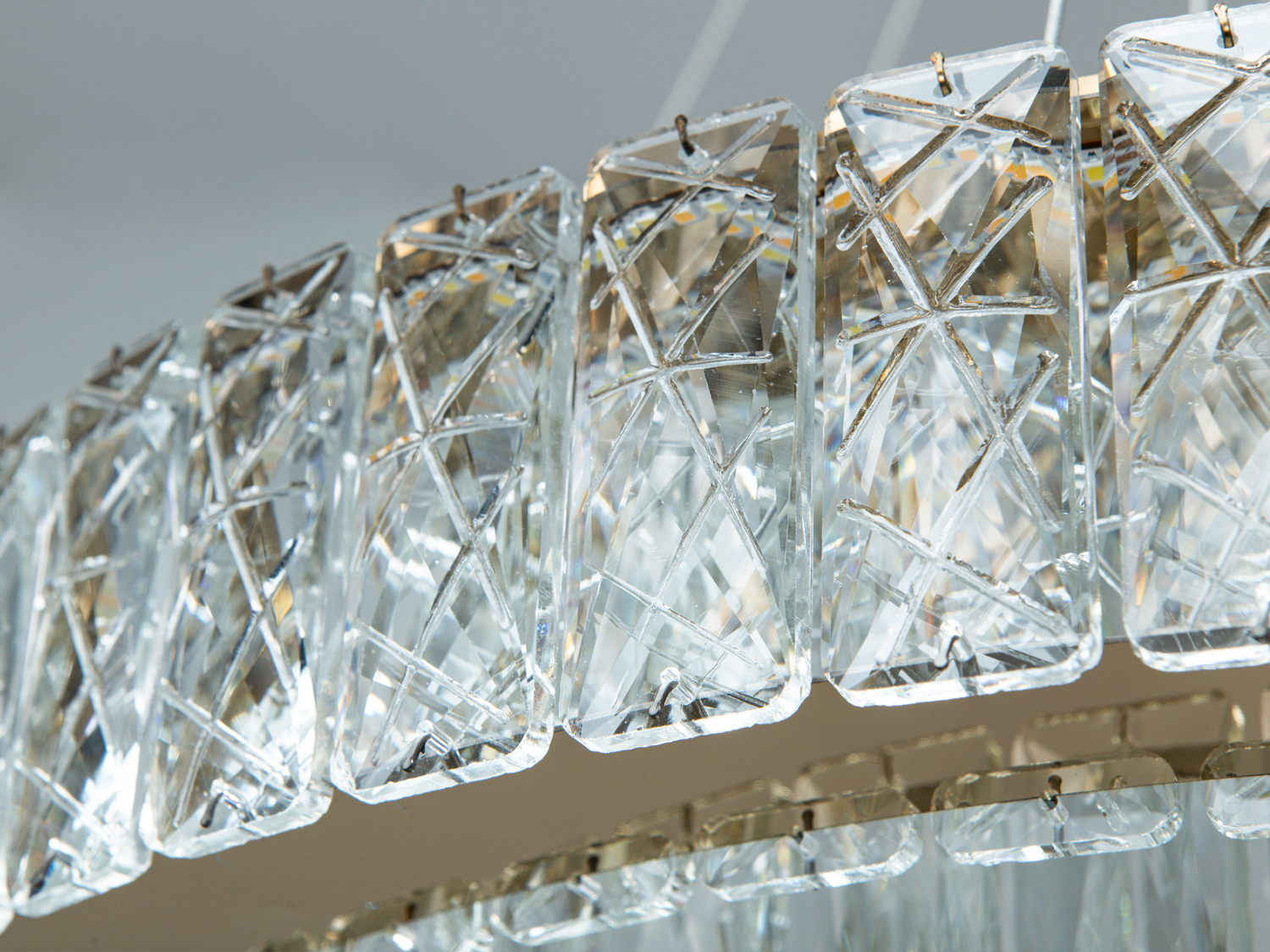 Люстра підвісна кришталева LED Diasha хром 152Вт пульт