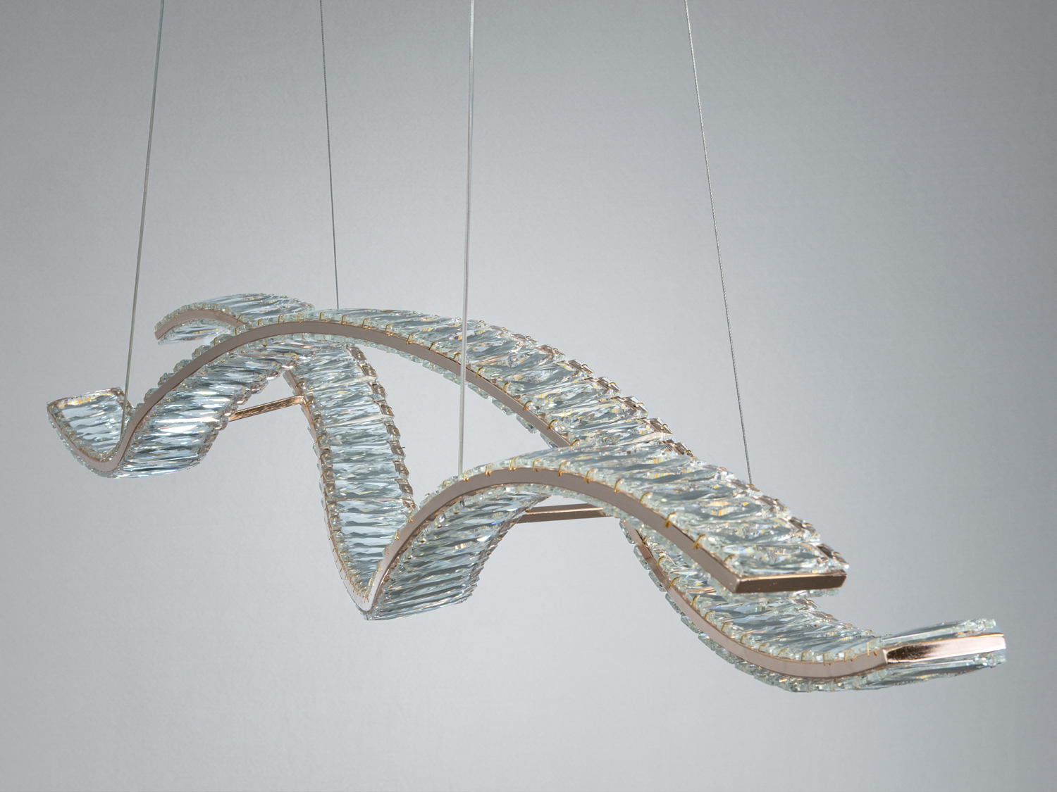 LED підвісна люстра 100Вт 581-1200G-LS золото з пультом дистанційного керування