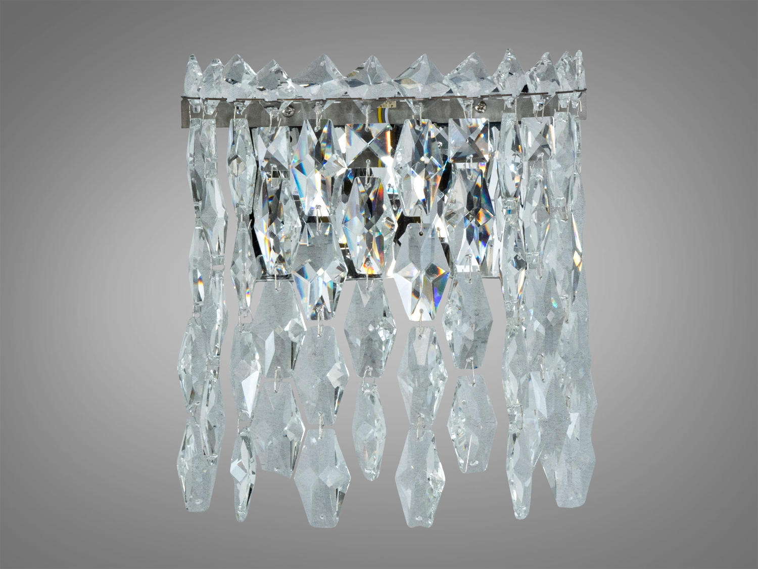 Настінний світильник Бра класичне хром кришталеві підвіски розсіяне світло