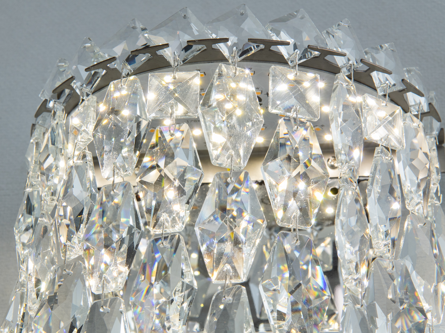 Настінний світильник Бра класичне хром кришталеві підвіски розсіяне світло