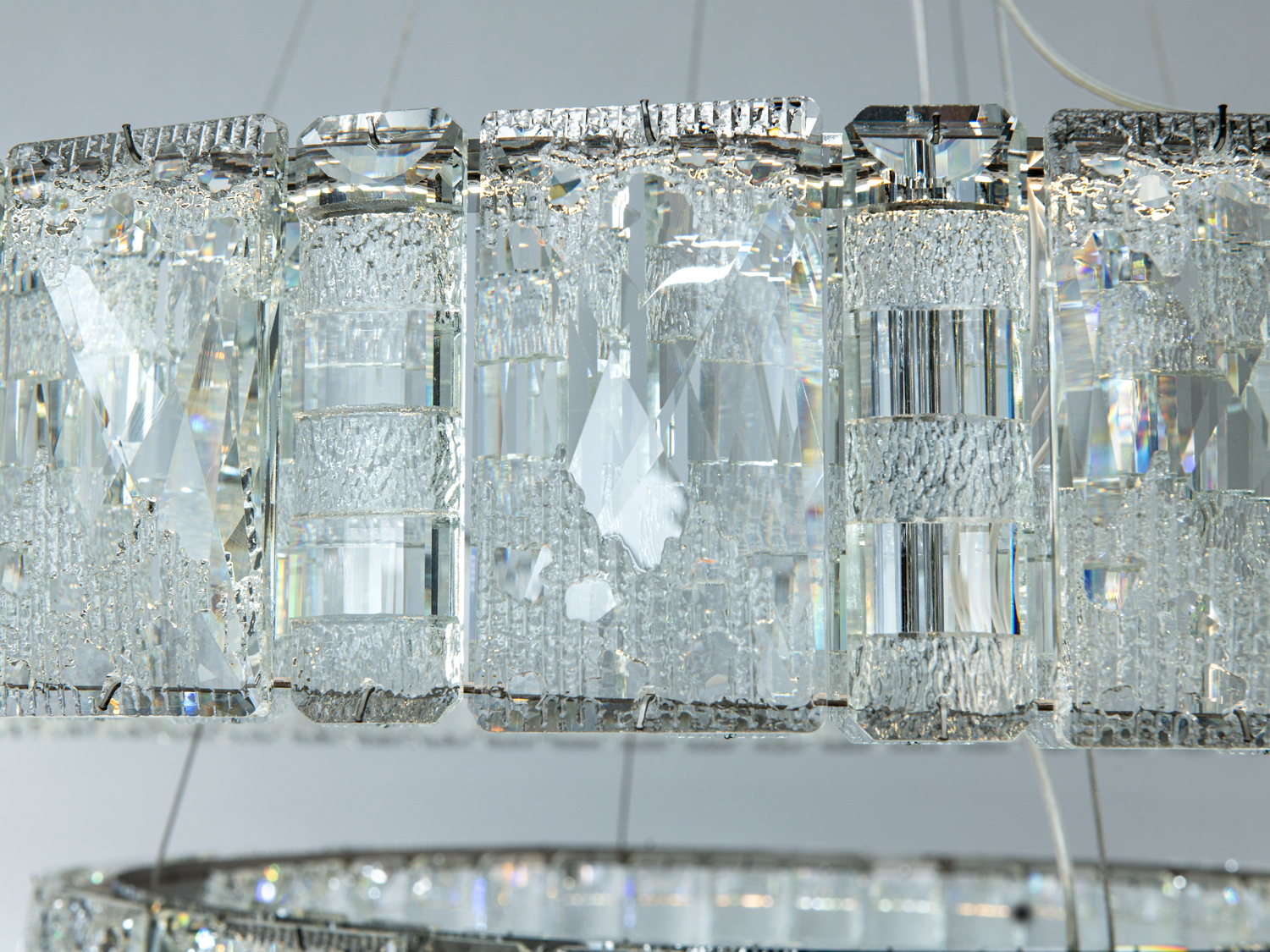 Люстра підвісна кришталева LED Diasha хром 152Вт пульт