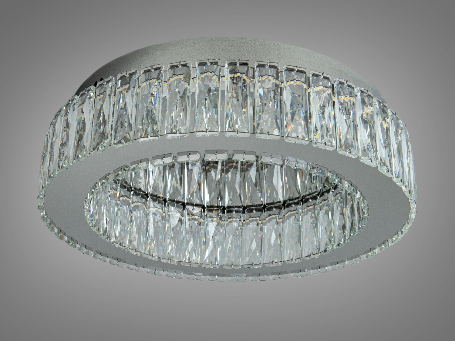 Потолочна LED люстра з кришталем 587-400CH-LS хром 45 Вт пульт