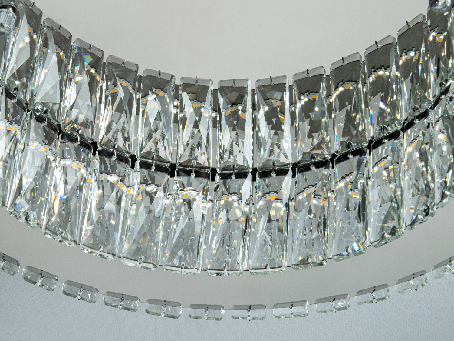 Потолочна LED люстра з кришталем 587-400CH-LS хром 45 Вт пульт