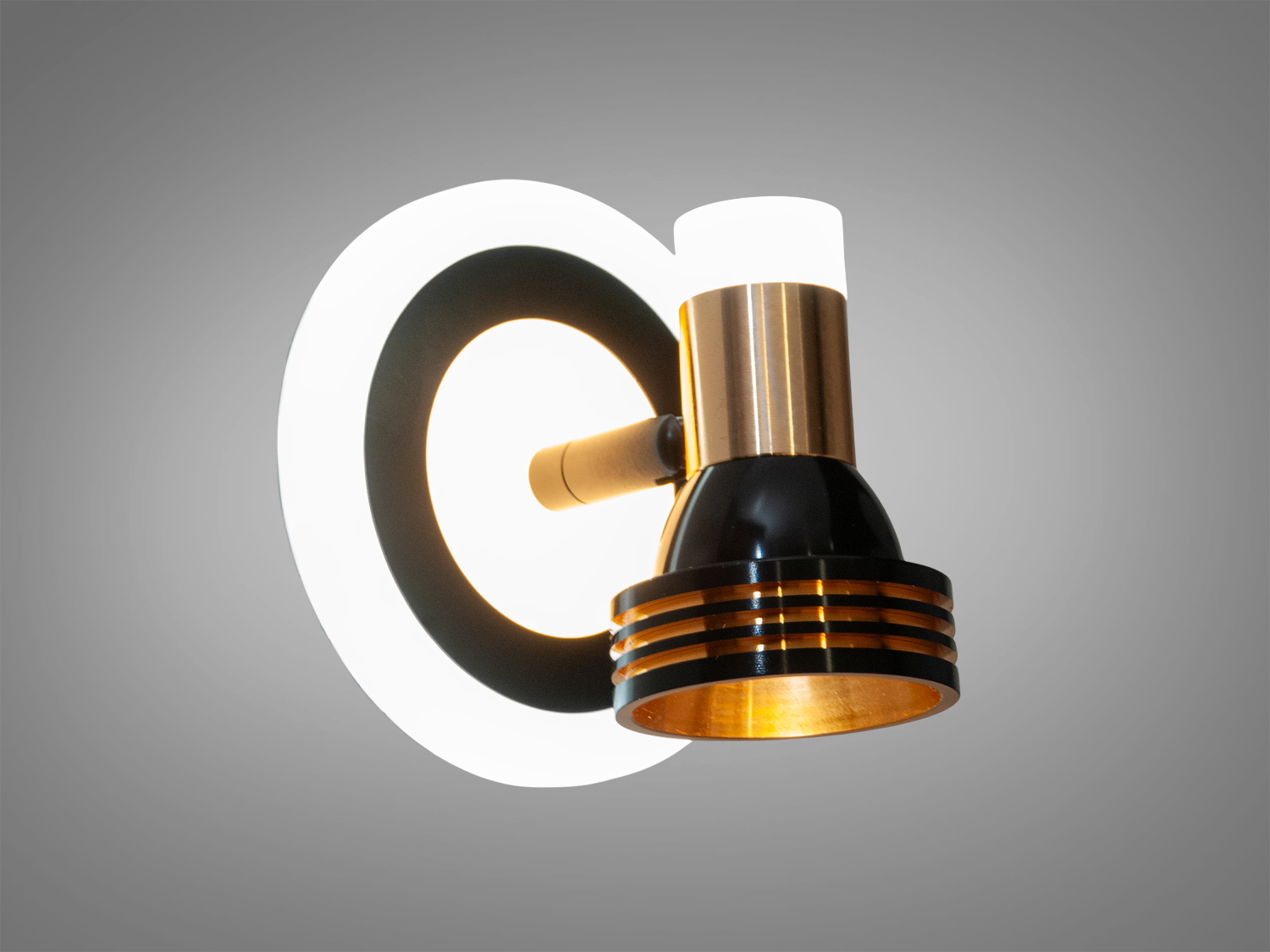 Підсвічник Diasha 5879 чорний з золотом 11W стильний дизайн