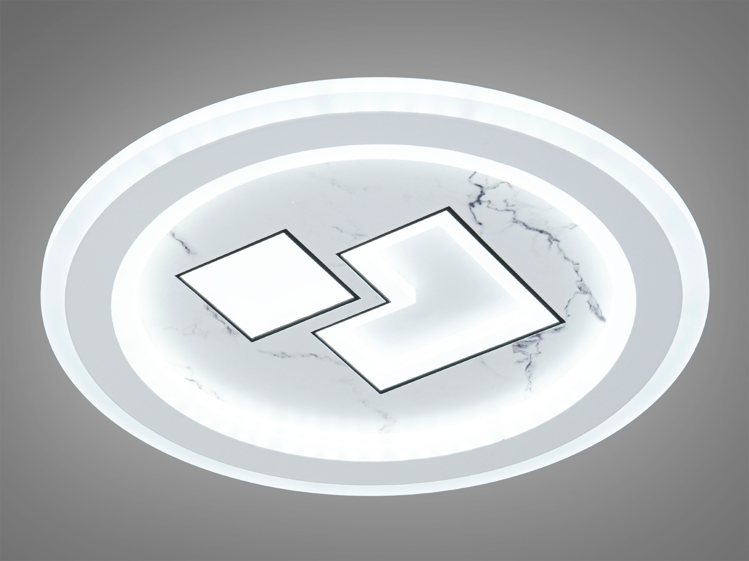 Стельова лампа з вбудованим світлодіодним освітленням та мармуровим дизайном. Підходить для мінімалістичних просторів.