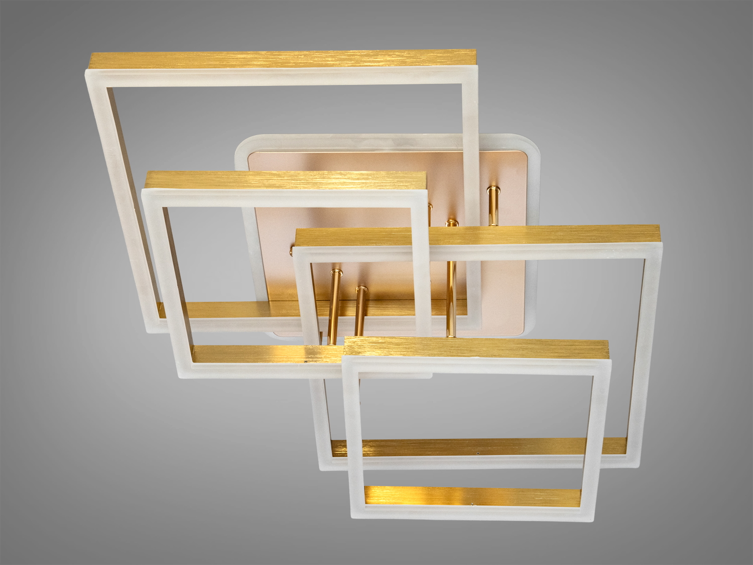 Світлодіодна люстра 7002G-LS золото пульт диммер 145W