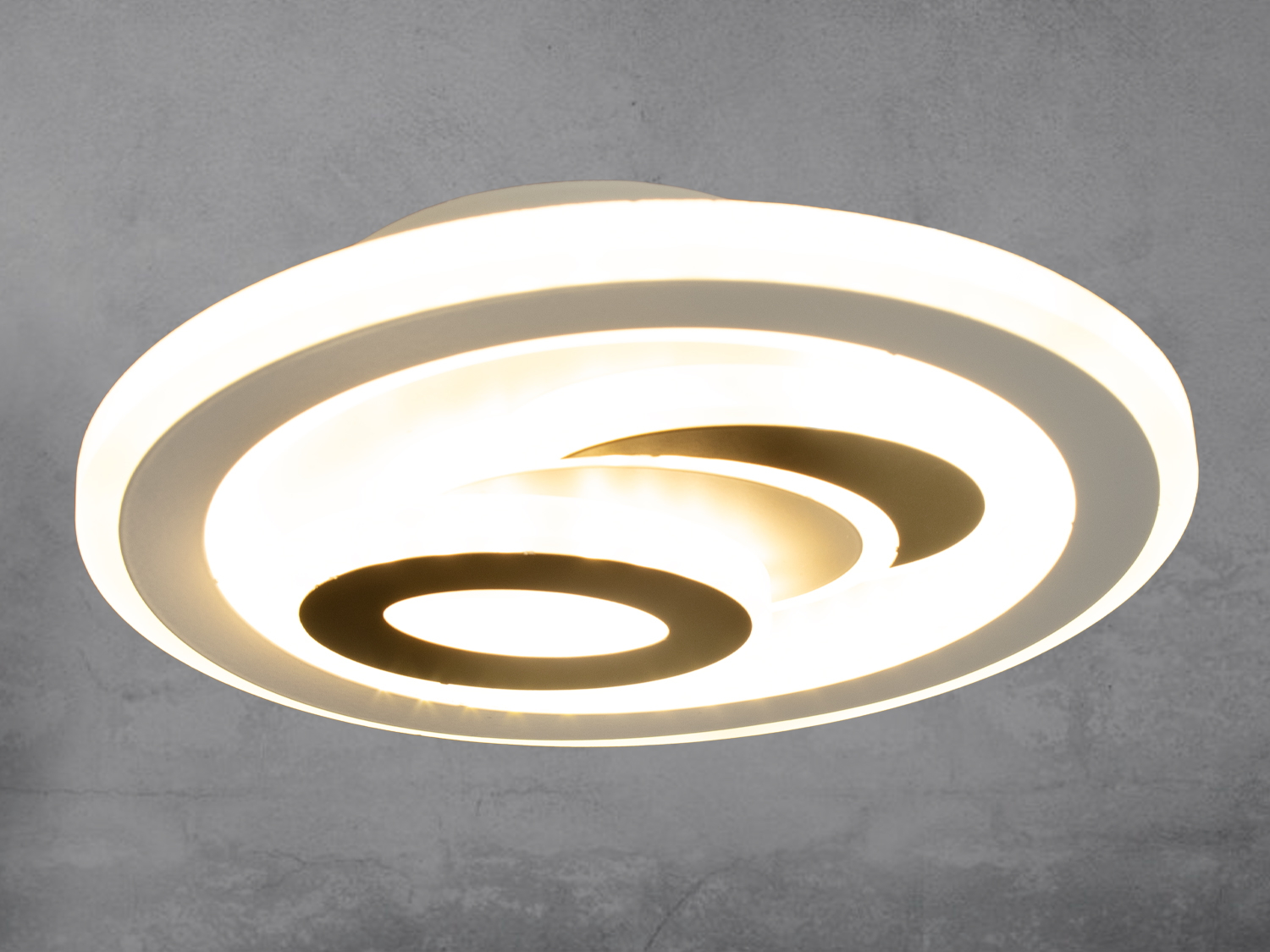 Круглий LED світильник у коридор, колір білий+чорний, 46W на 8 м2