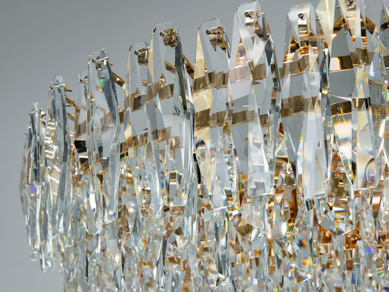 Люстра підвісна Diasha кришталева золото 50 см 10xE14