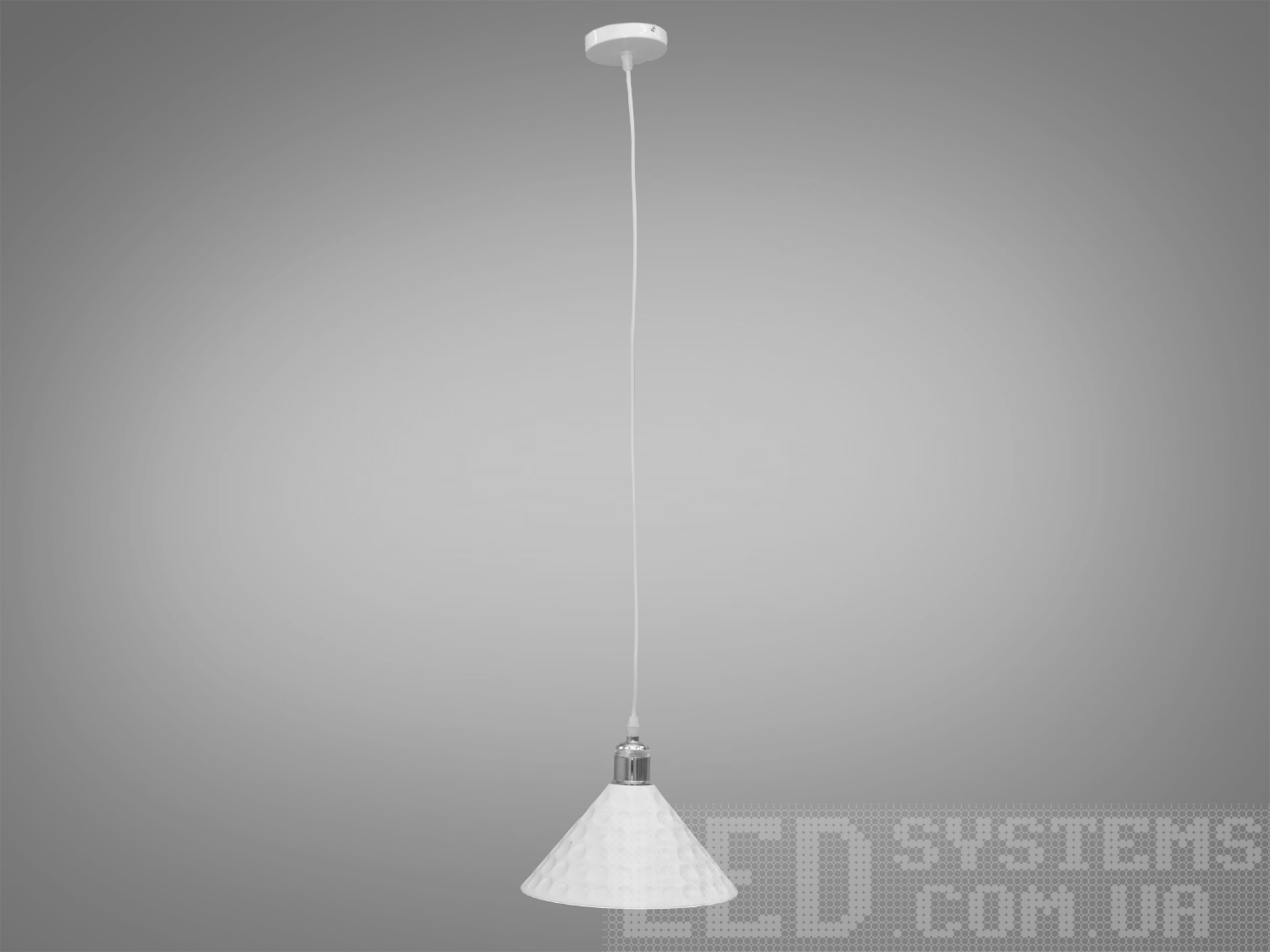 Візуально привабливий, гармонійний світильник-підвіс в стилі Лофт, під лампу Едісона, білого кольоруПодвесы, Светильники 