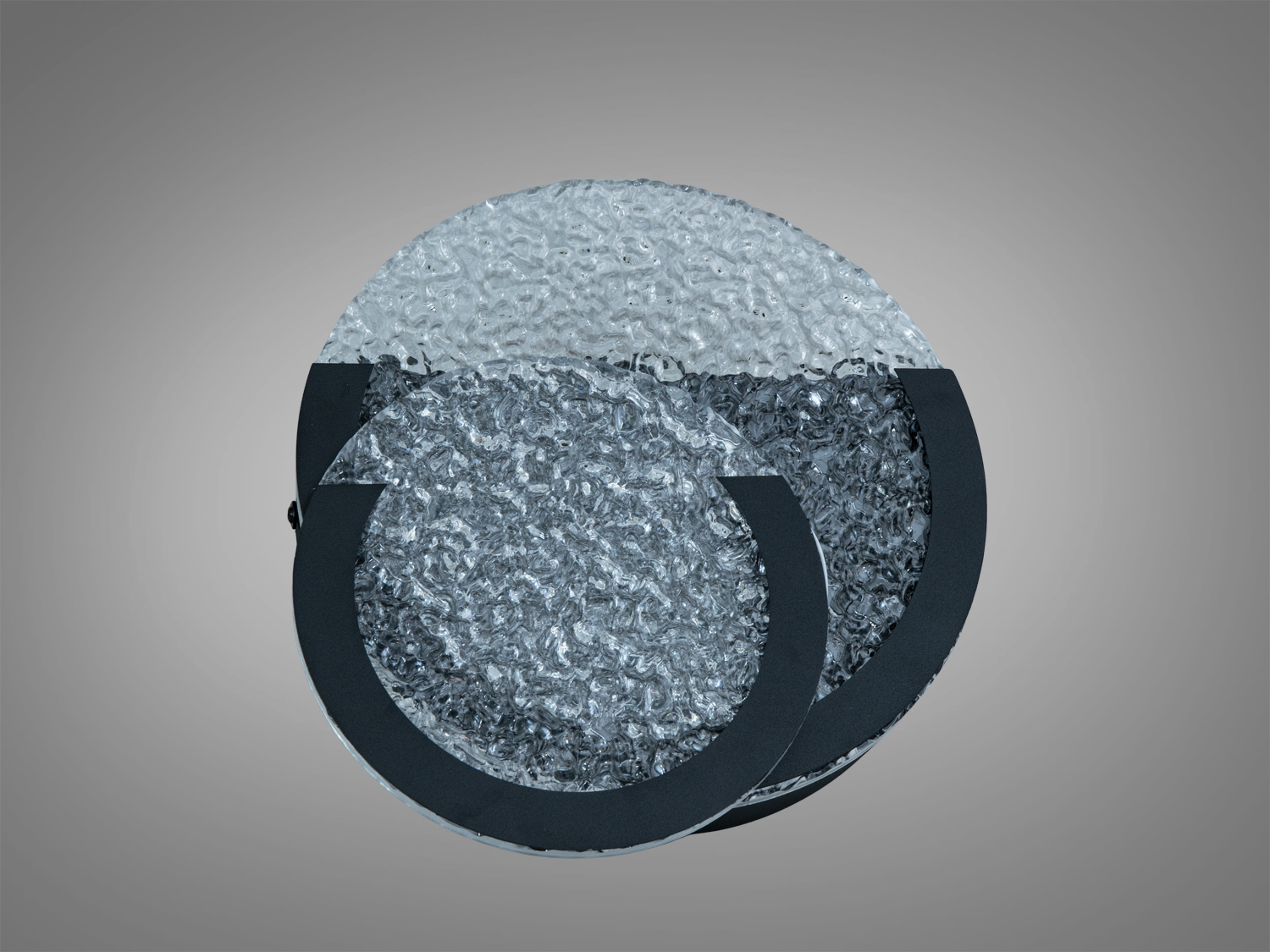 Настінний LED світильник бра 8005BBK-LS чорний 24 Вт скляний плафон