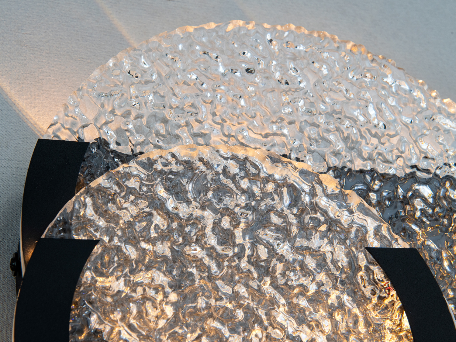 Настінний LED світильник бра 8005BBK-LS чорний 24 Вт скляний плафон