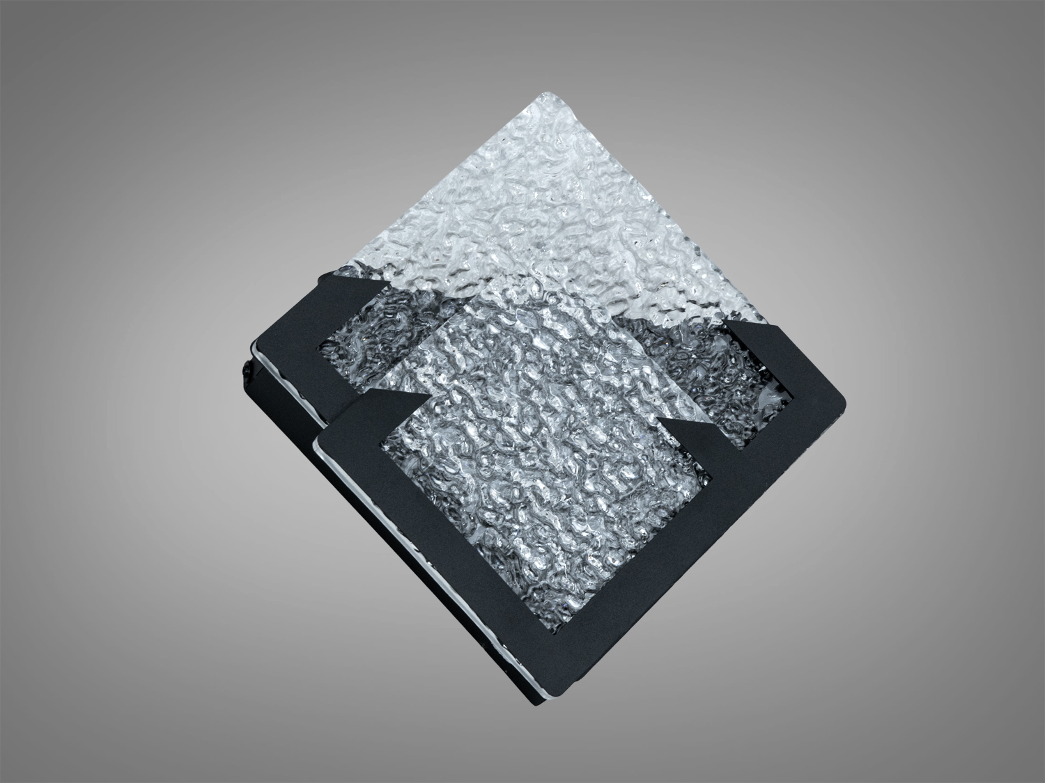 Настінне LED бра Diasha чорне 24 Вт скло ромбове мінімалізм