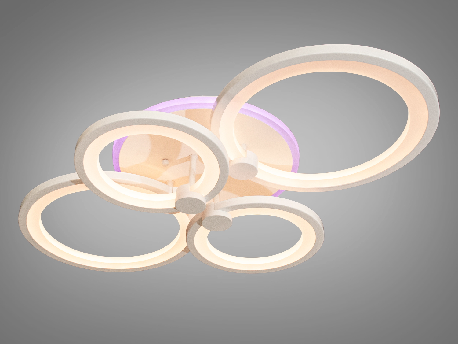 Невеликий лед люстра в дитячу з підсвічуванням, колір білий, 70W на 10 м2