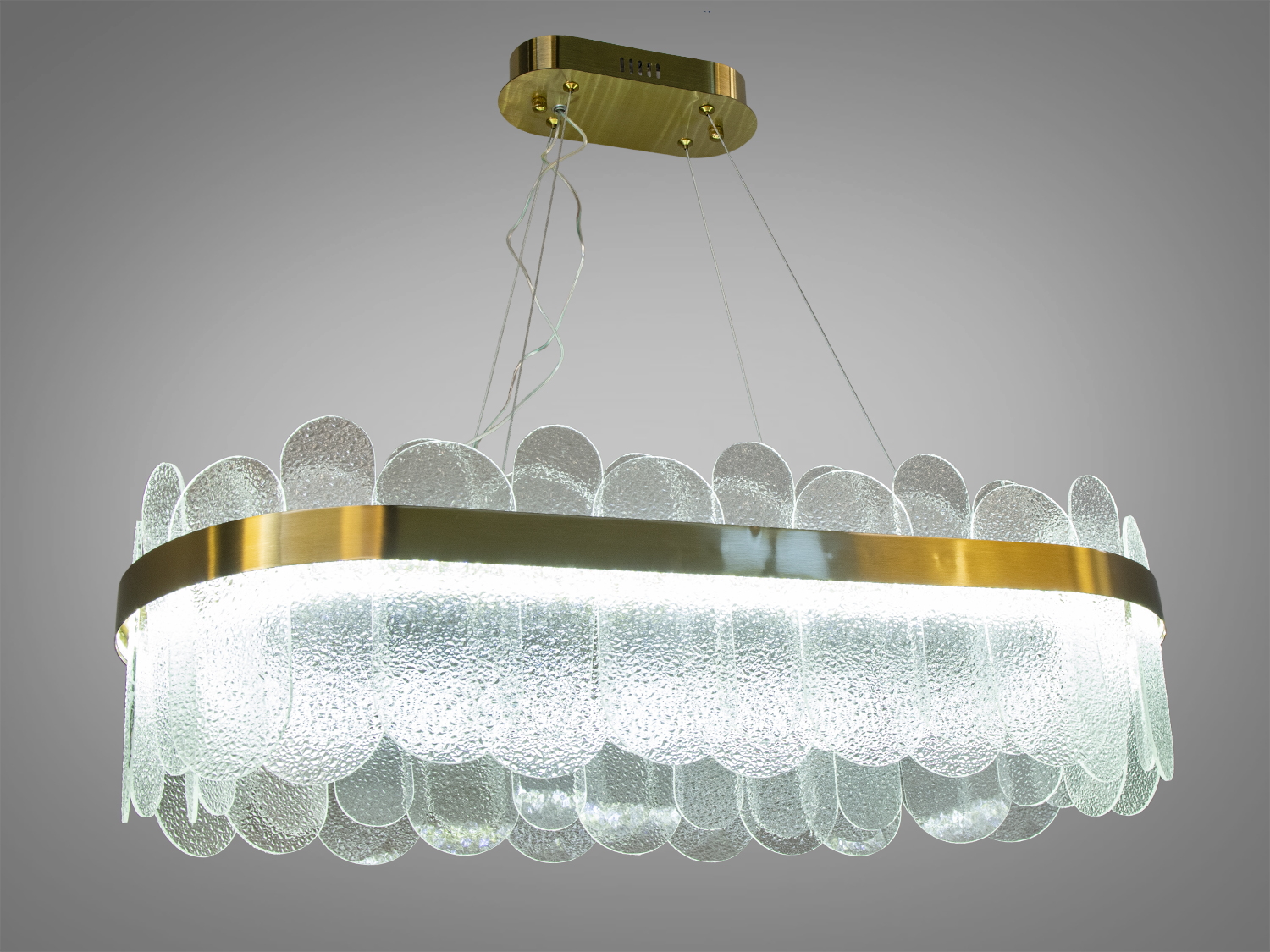 Підвісна люстра Diasha 803-800x300SGD золото LED 130Вт