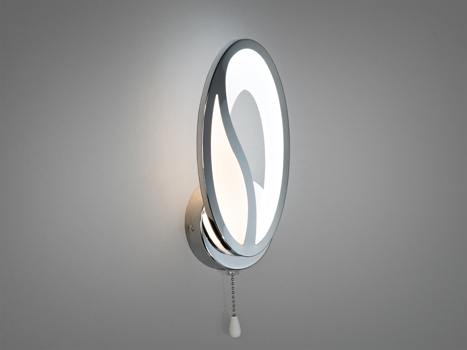 Настінний світильник 8090-1HR-LS хром LED 16W